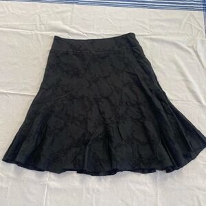 Vtg Y2k Forever 21 Silk Blend Whimsigoth Fairy Floral Embroidered Flowy Skirt